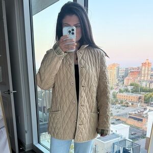 L.L. Bean Women's Tan Quilted Puffer Jacket